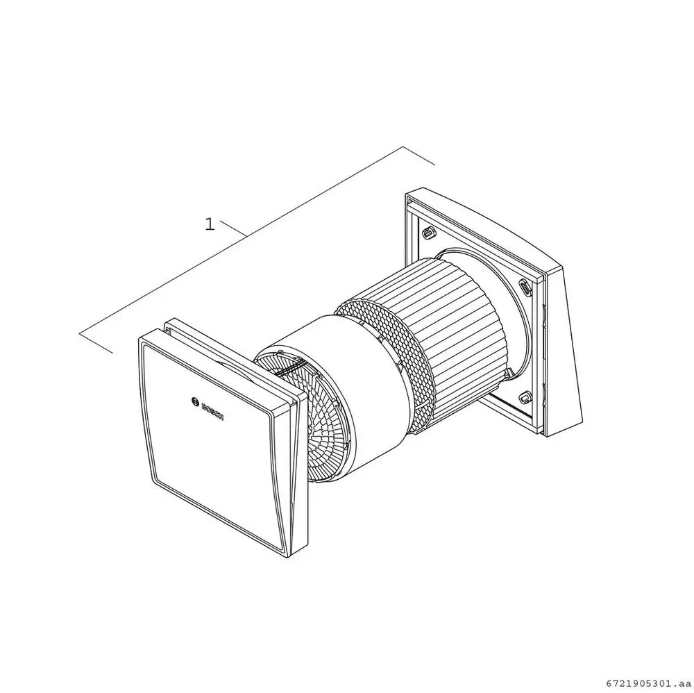BOSCH-dezentrale-Lueftung-V3000D-55-K-Komplettset-mit-Montagerohr-und-Hauben-7738113829 gallery number 3